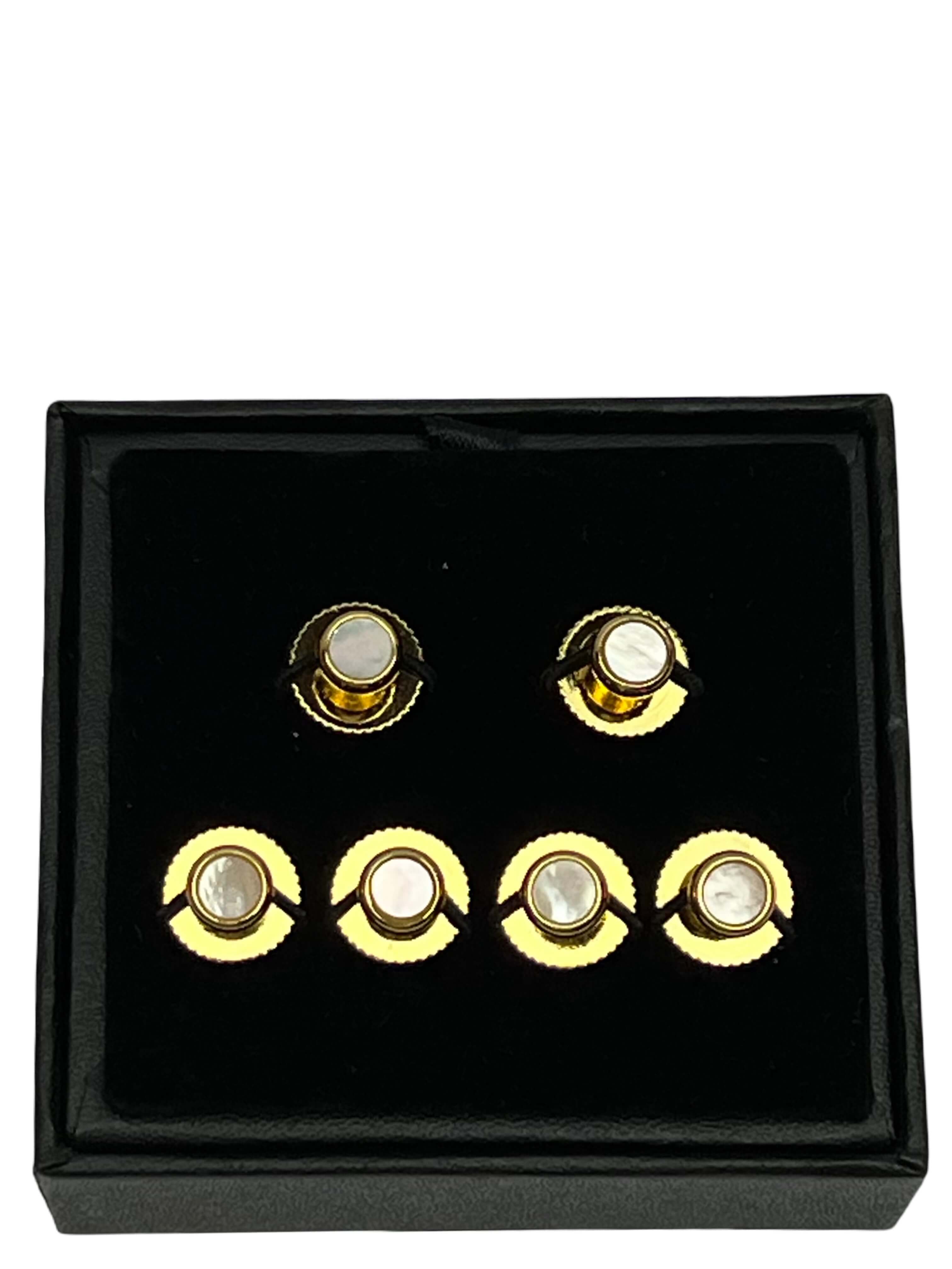 DÉCLIC MOP (6) Screw Shirt Studs - Gold