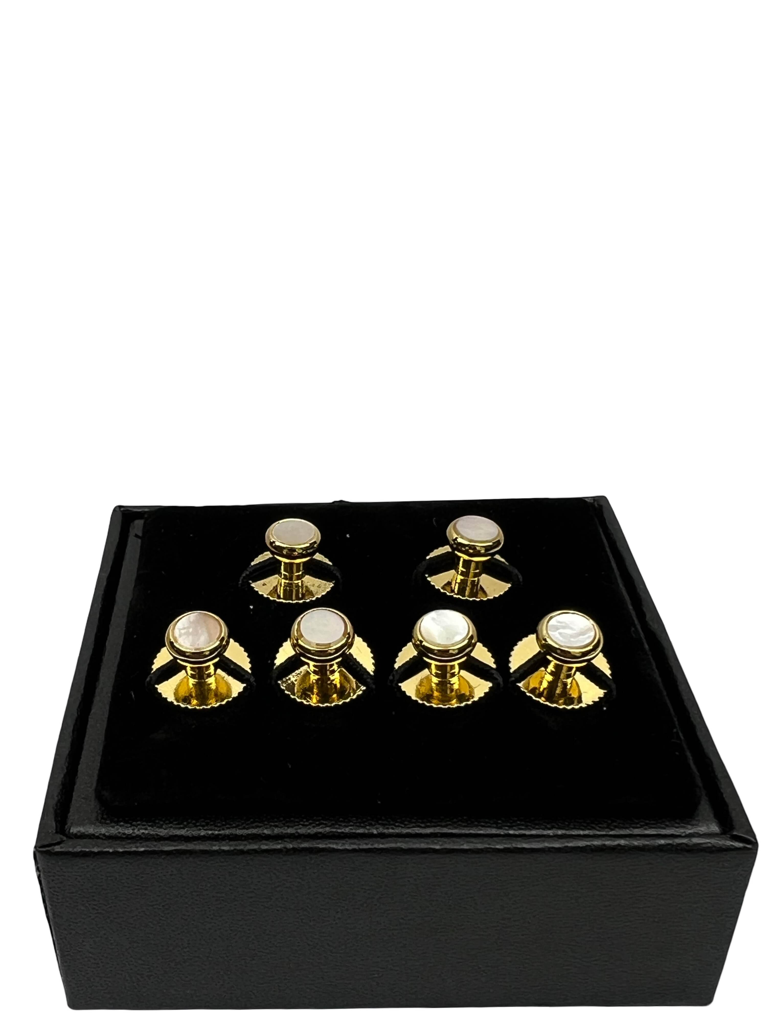 DÉCLIC MOP (6) Screw Shirt Studs - Gold