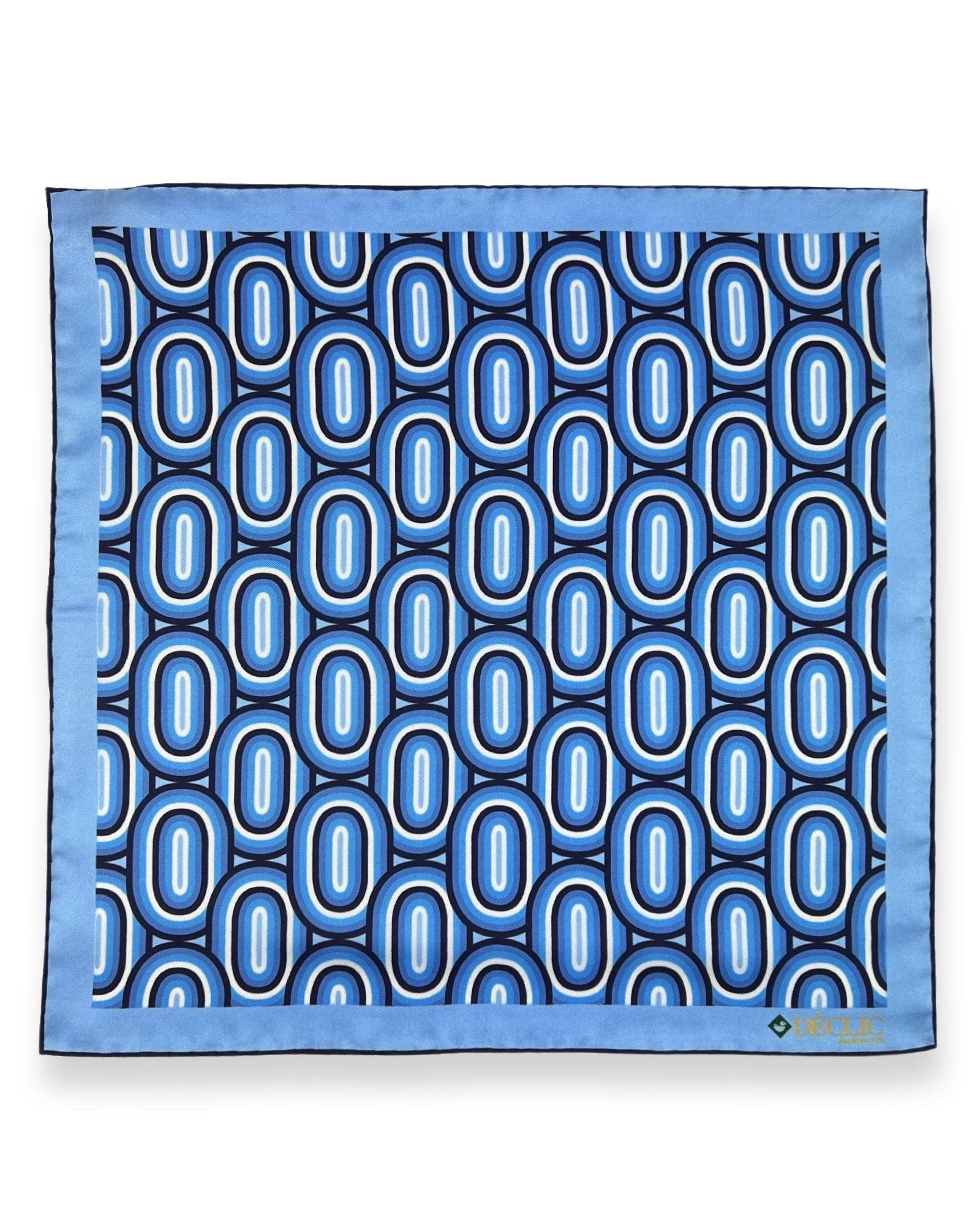 DÉCLIC Avon Patterned Pocket Square - Blue