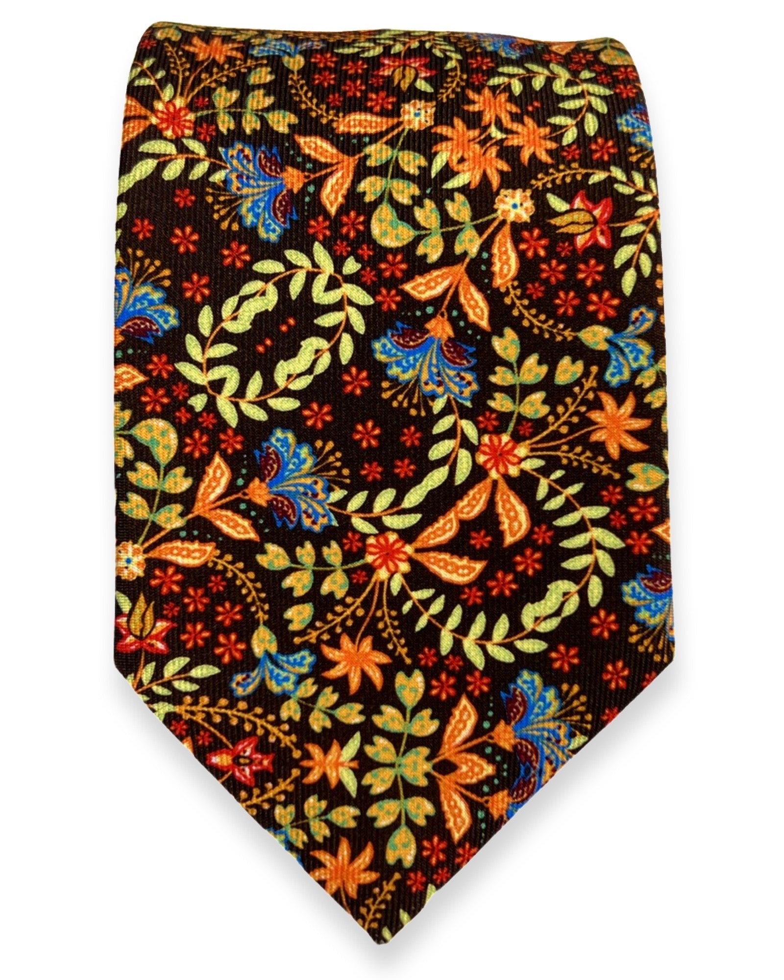 DÉCLIC Annick Floral Tie - Brown