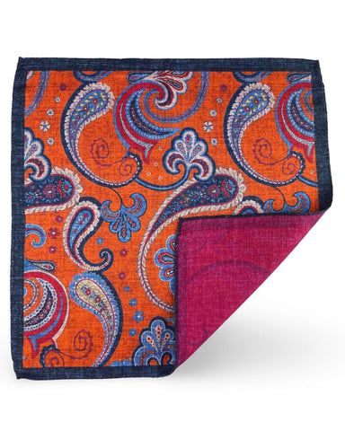 DÉCLIC Styx Pattern Pocket Square - Grey