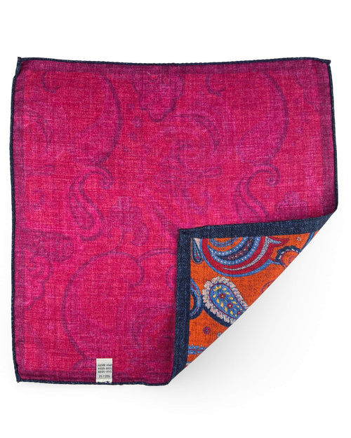 DÉCLIC Firaz Paisley Reversible Hanky - Fuschia