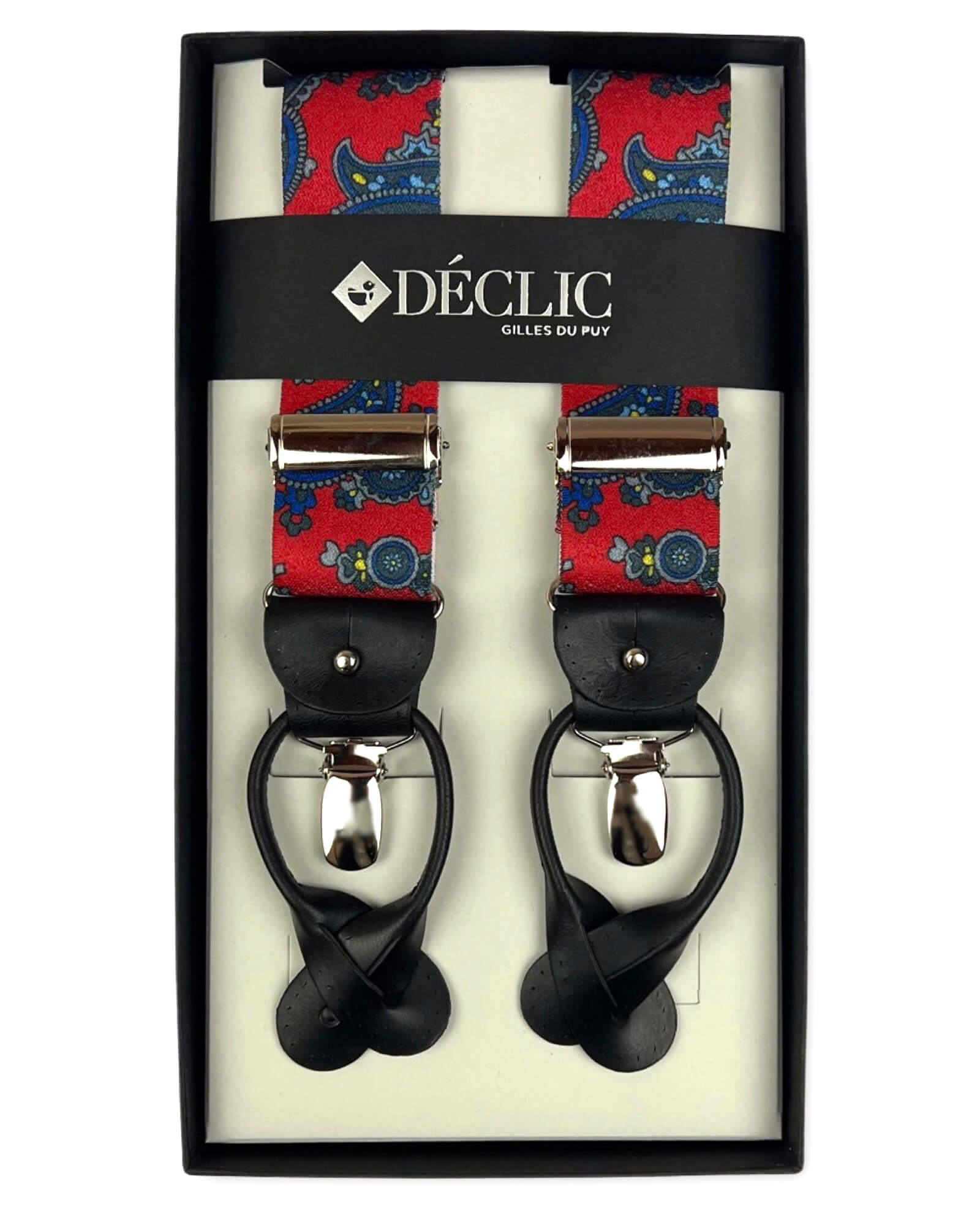 Paisley Elastic 35mm 2-in-1 Braces - Red