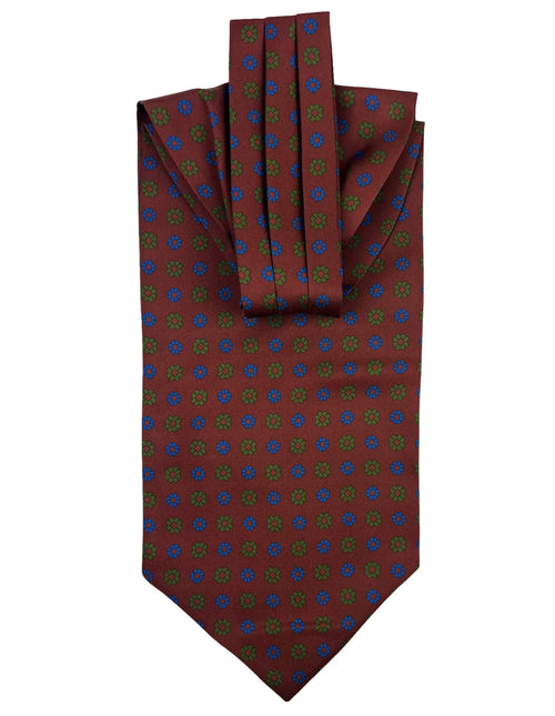 CANTINI Primula Patterned Ascot - Maroon
