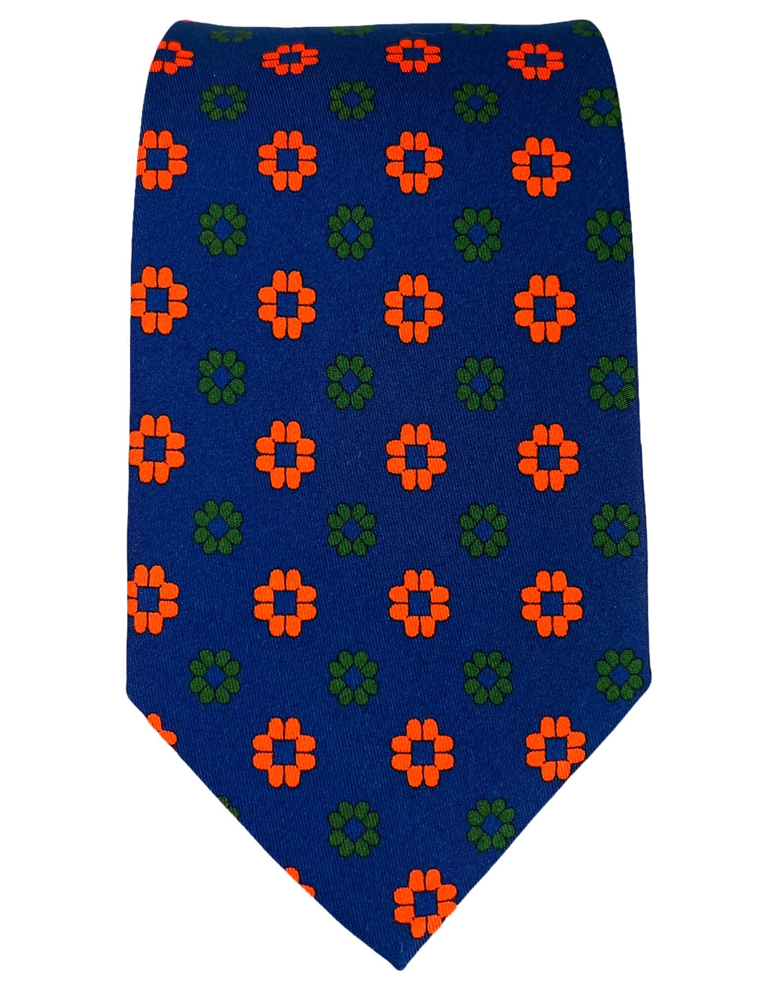 CANTINI Primula Patterned Tie - Royal