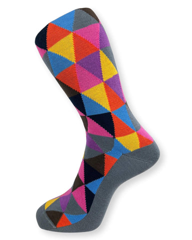 DÉCLIC Plain Diamond Socks - Purple