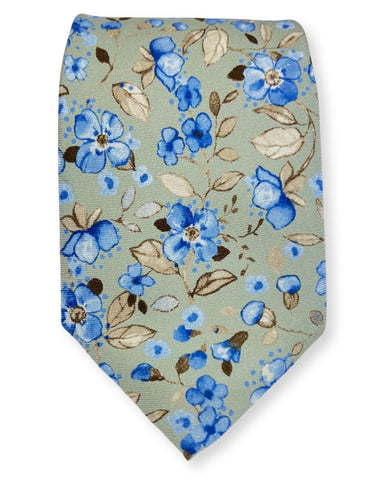 DÉCLIC Horned Paisley Tie - Blue
