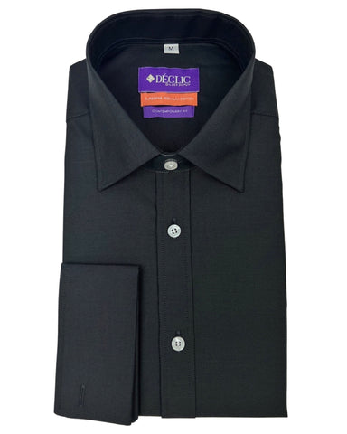 DÉCLIC Sel Slim Pin Collar Shirt - Double Cuff