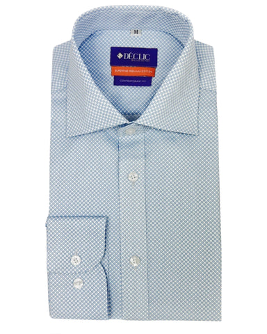 DÉCLIC Salinas Textured Check Shirt - Blue