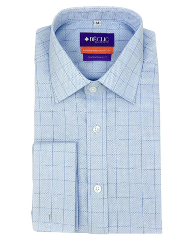 DÉCLIC Linx Pattern Print Short Sleeve Shirt - Navy