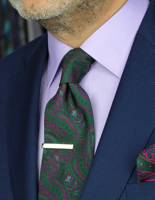 DÉCLIC Wetherby Paisley Tie - Green