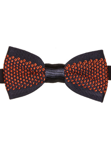 DÉCLIC Classic Spot Bow Tie - Navy/Orange