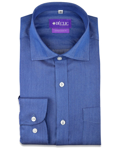 DÉCLIC Jarrow Linen Stripe Shirt - Blue