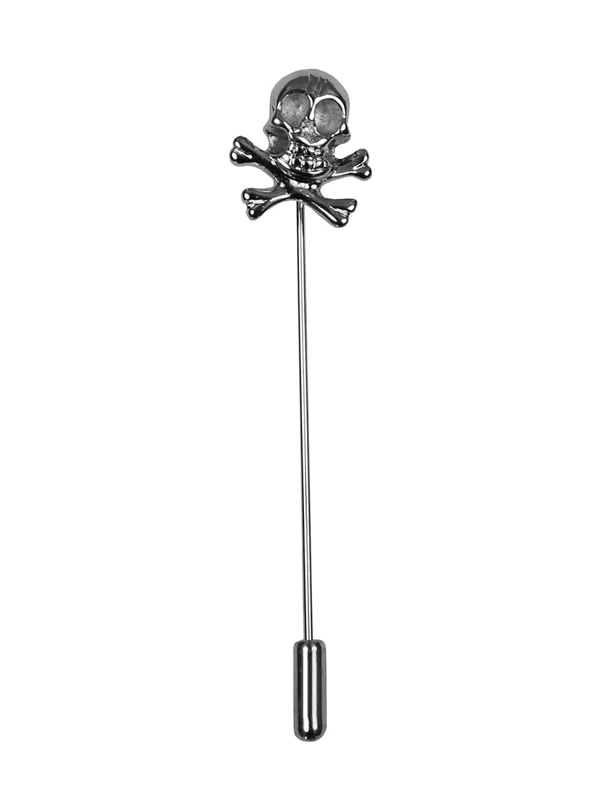 DÉCLIC Skull X Lapel Pin - Silver