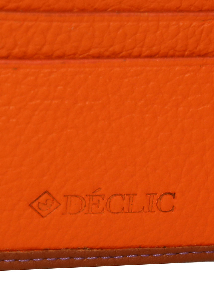 DÉCLIC Block Bi-Fold Wallet - Tan-Orange