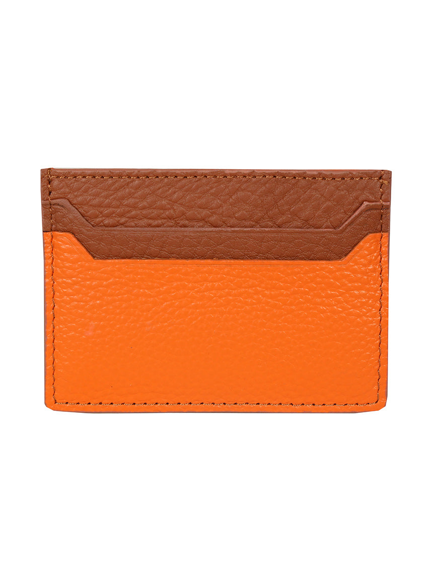 DÉCLIC Block Reverse Credit Card Wallet - Tan-Orange