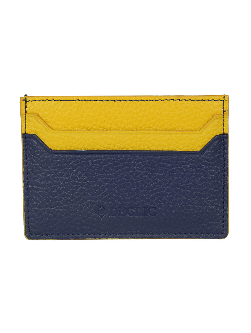 DÉCLIC Block Reverse Credit Card Wallet - Blue-Yellow