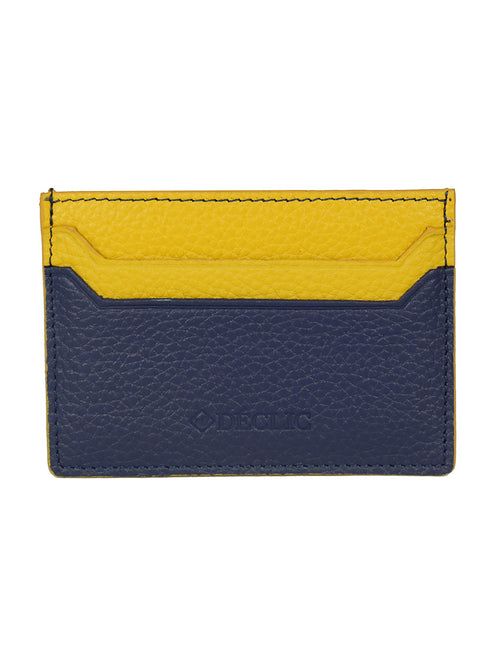 DÉCLIC Block Reverse Credit Card Wallet - Blue-Yellow