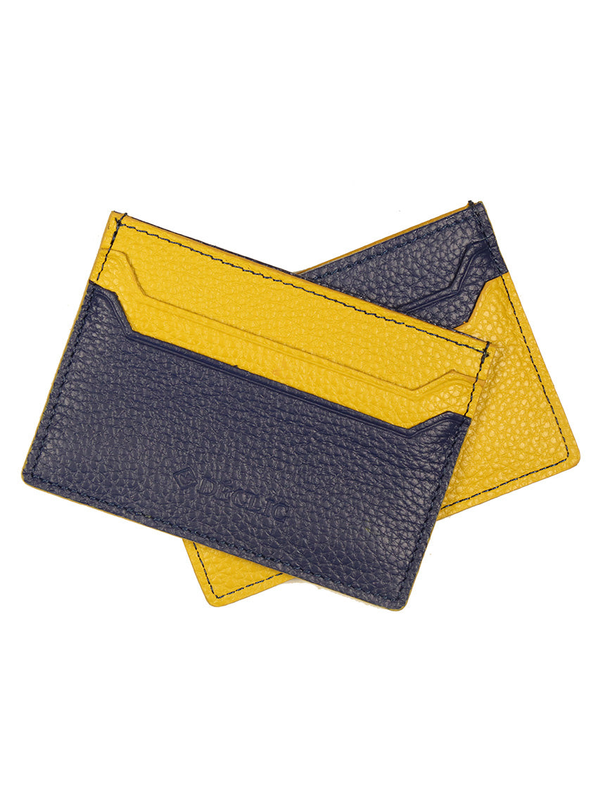 DÉCLIC Block Reverse Credit Card Wallet - Blue-Yellow