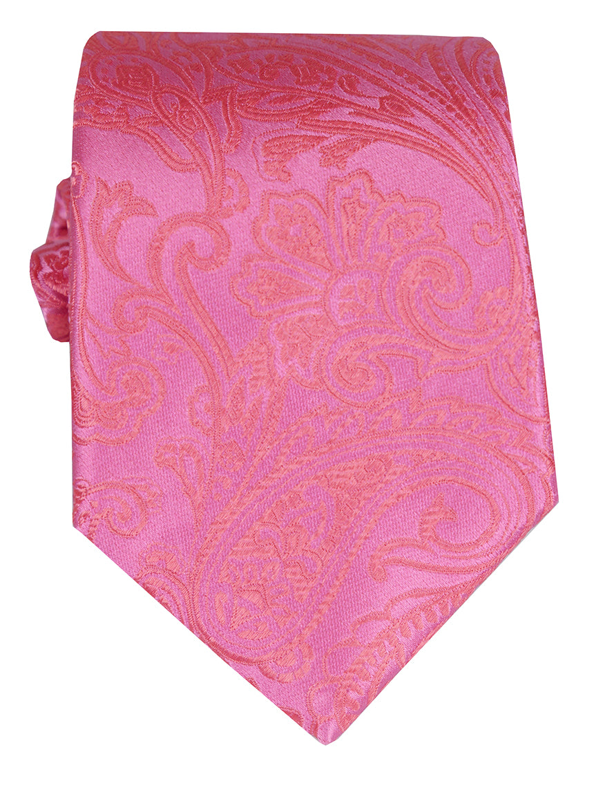 DÉCLIC Classic Paisley Tie - Coral