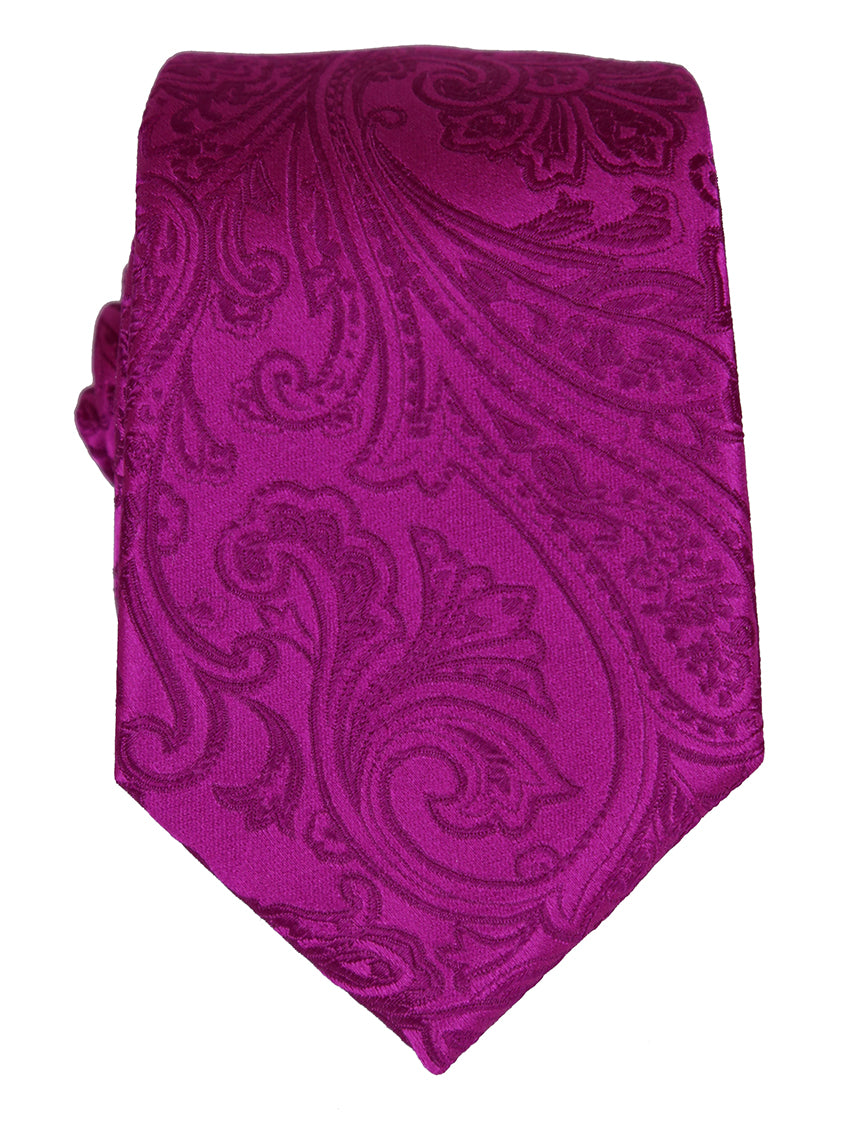 DÉCLIC Classic Paisley Tie - Magenta