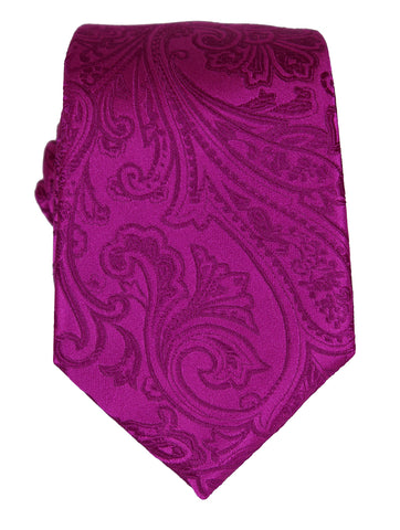 DÉCLIC Classic Paisley Tie - White