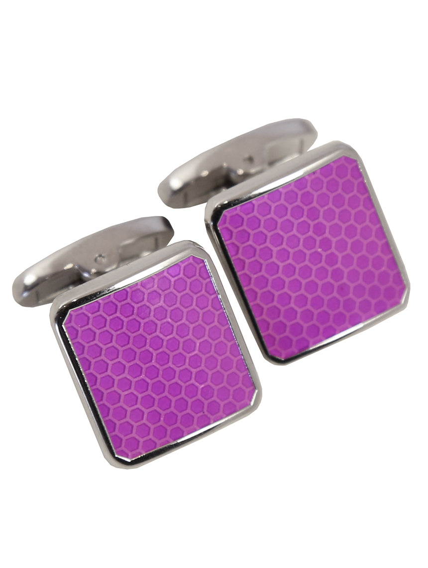 DÉCLIC Jasper Enamel Cufflink - Purple