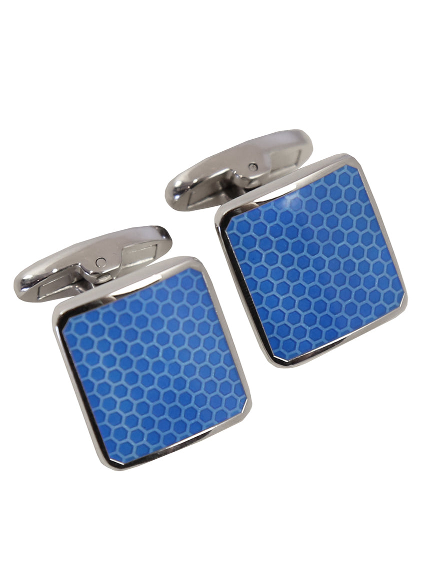 DÉCLIC Jasper Enamel Cufflink - Blue