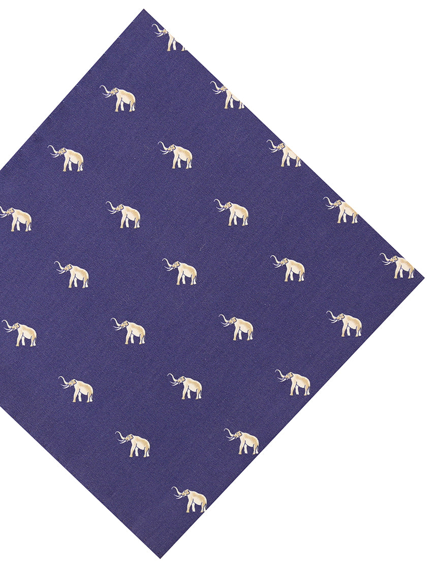 DÉCLIC Elephant Walking Hanky - Navy