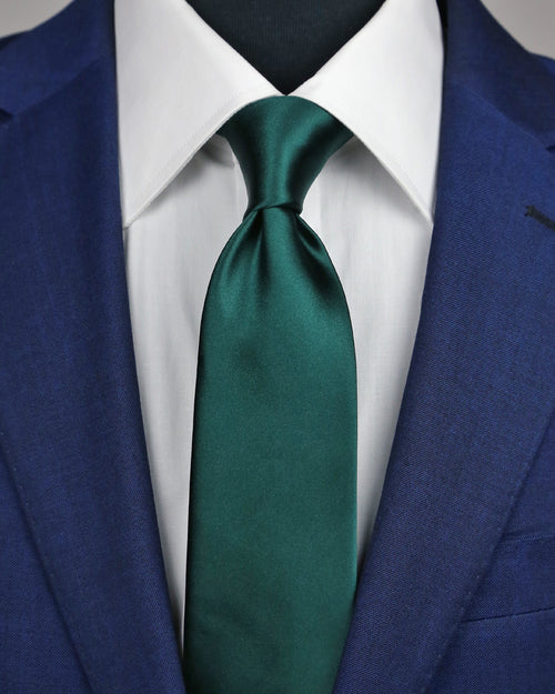 DÉCLIC Classic Plain Tie - Dark Green