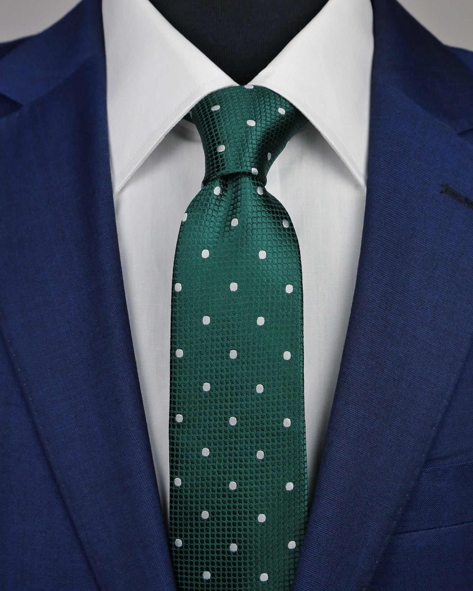 DÉCLIC Classic Spot Tie - Dark Green