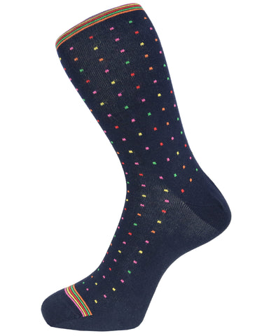 DÉCLIC Plain Diamond Socks - Navy