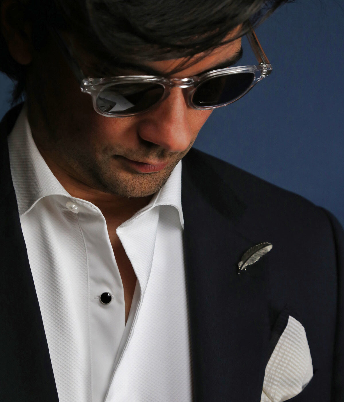 DÉCLIC Feather Vintage Lapel Pin - Silver