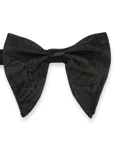 JA Floppy 10cm Plain Bow Tie - Black