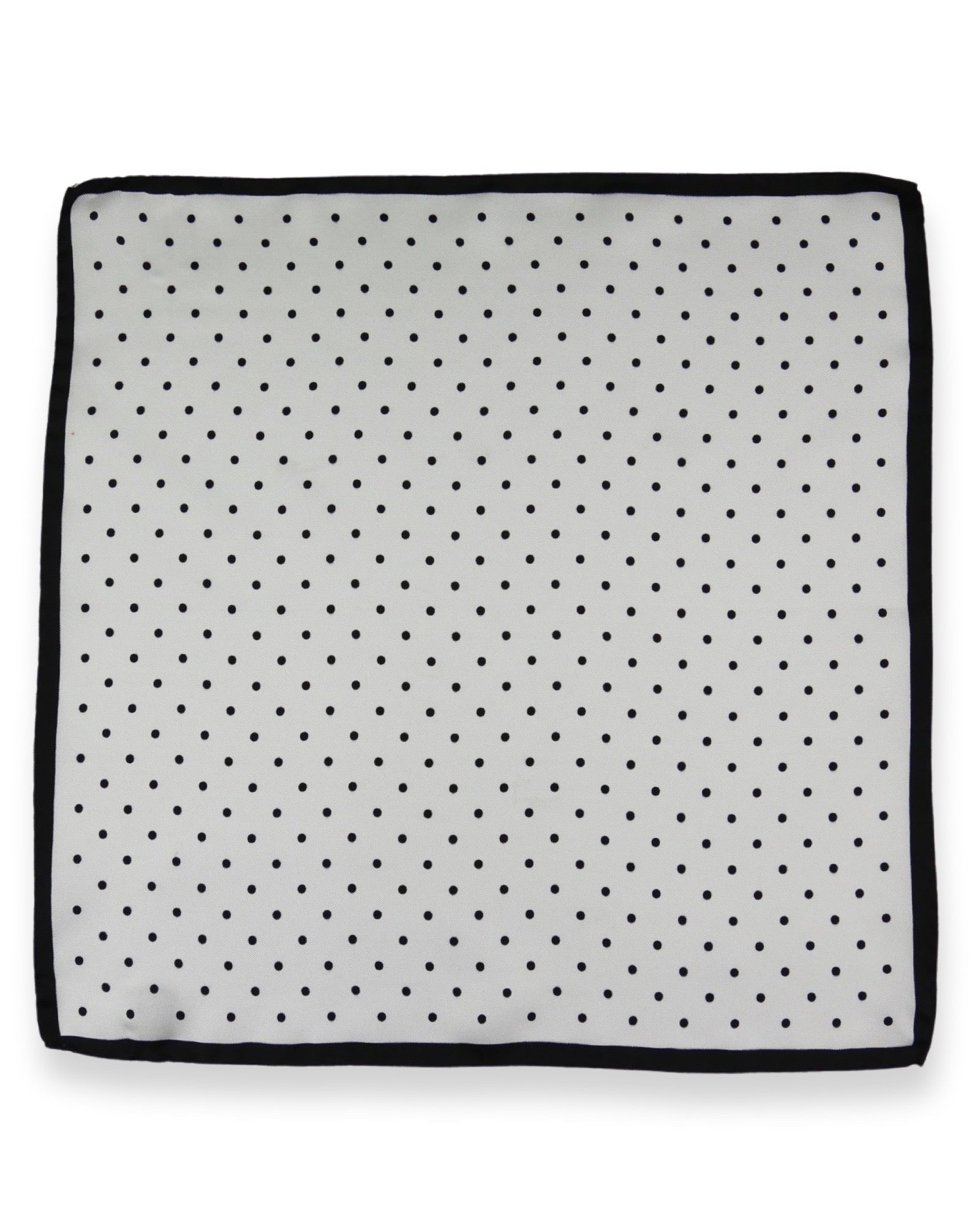 DÉCLIC Bordered Spot Hanky - White