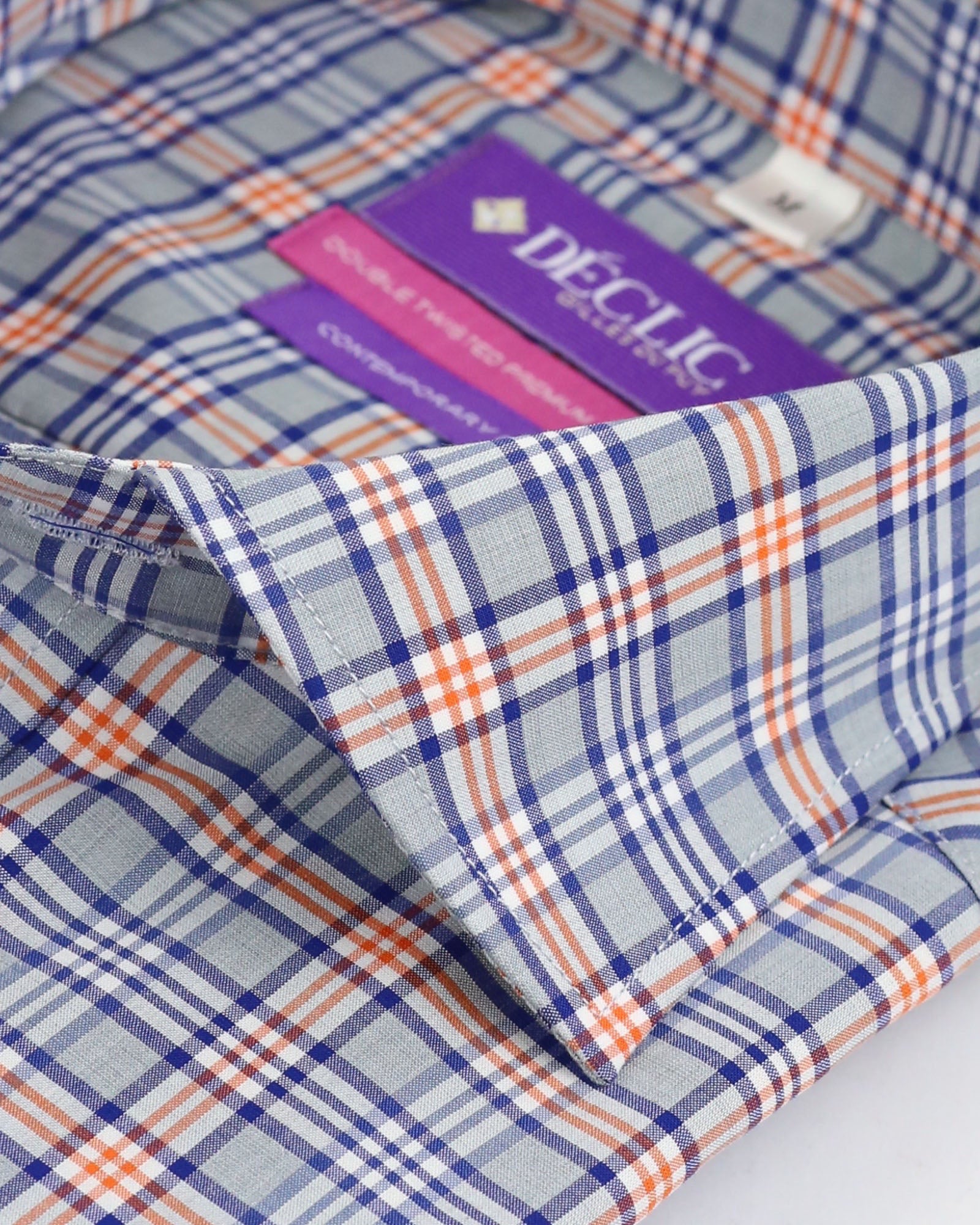 DÉCLIC Volto Check Shirt - Orange