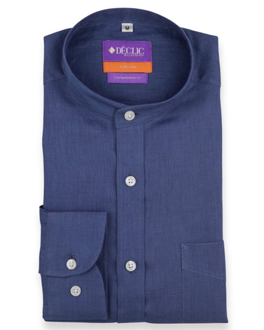 DÉCLIC Sel Slim Pin Collar Shirt - Double Cuff