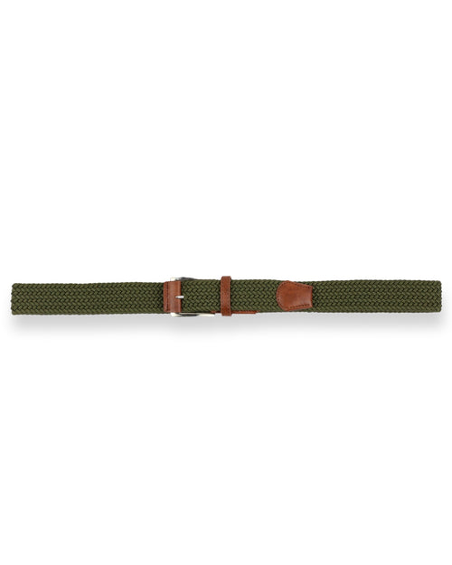 Plain Woven Elastic Belt - Khaki