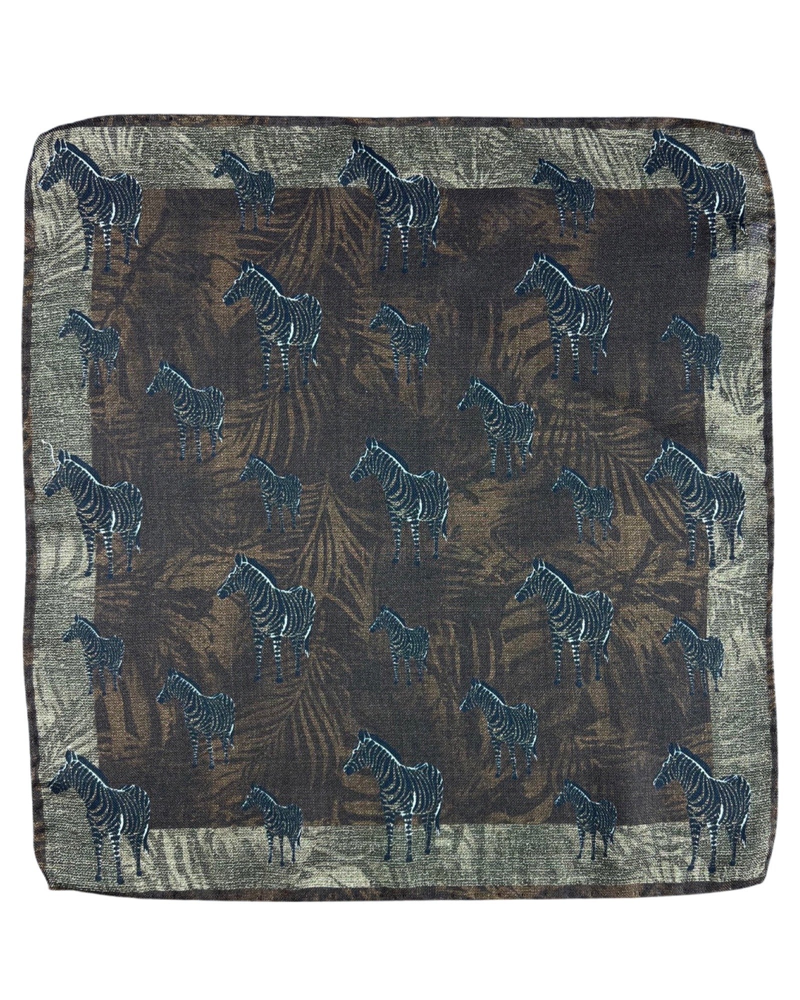 DÉCLIC Zebra Print Hanky - Chocolate