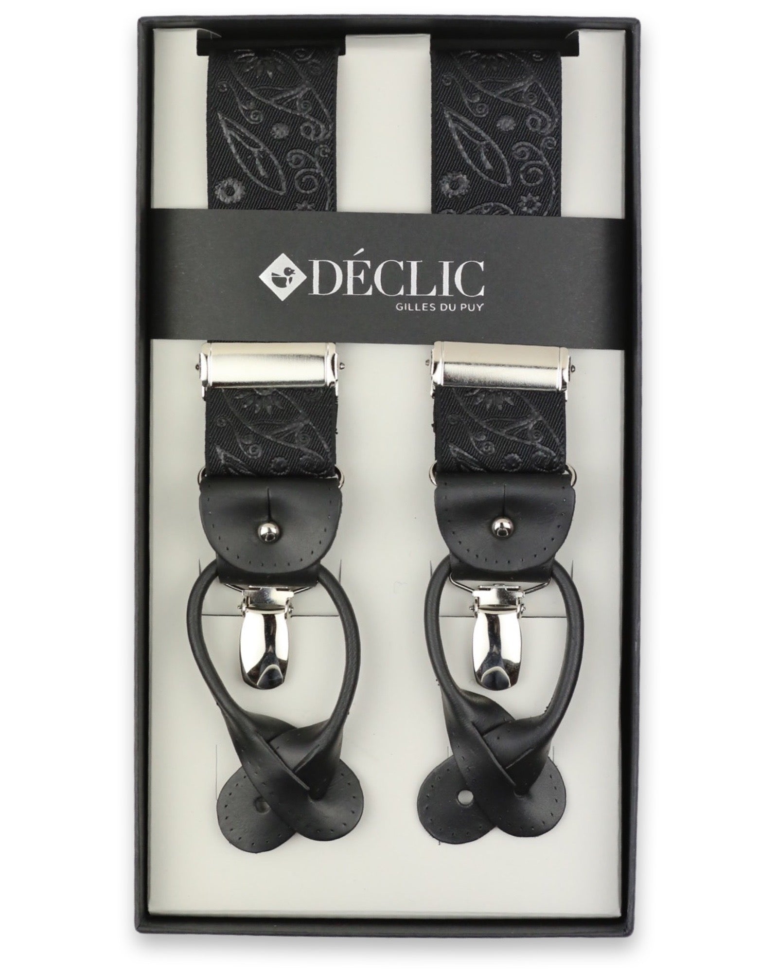 Paisley 35mm 2-in-1 Braces - Black