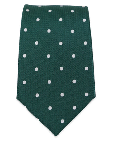 DÉCLIC Classic Microdot Tie - Dark Green