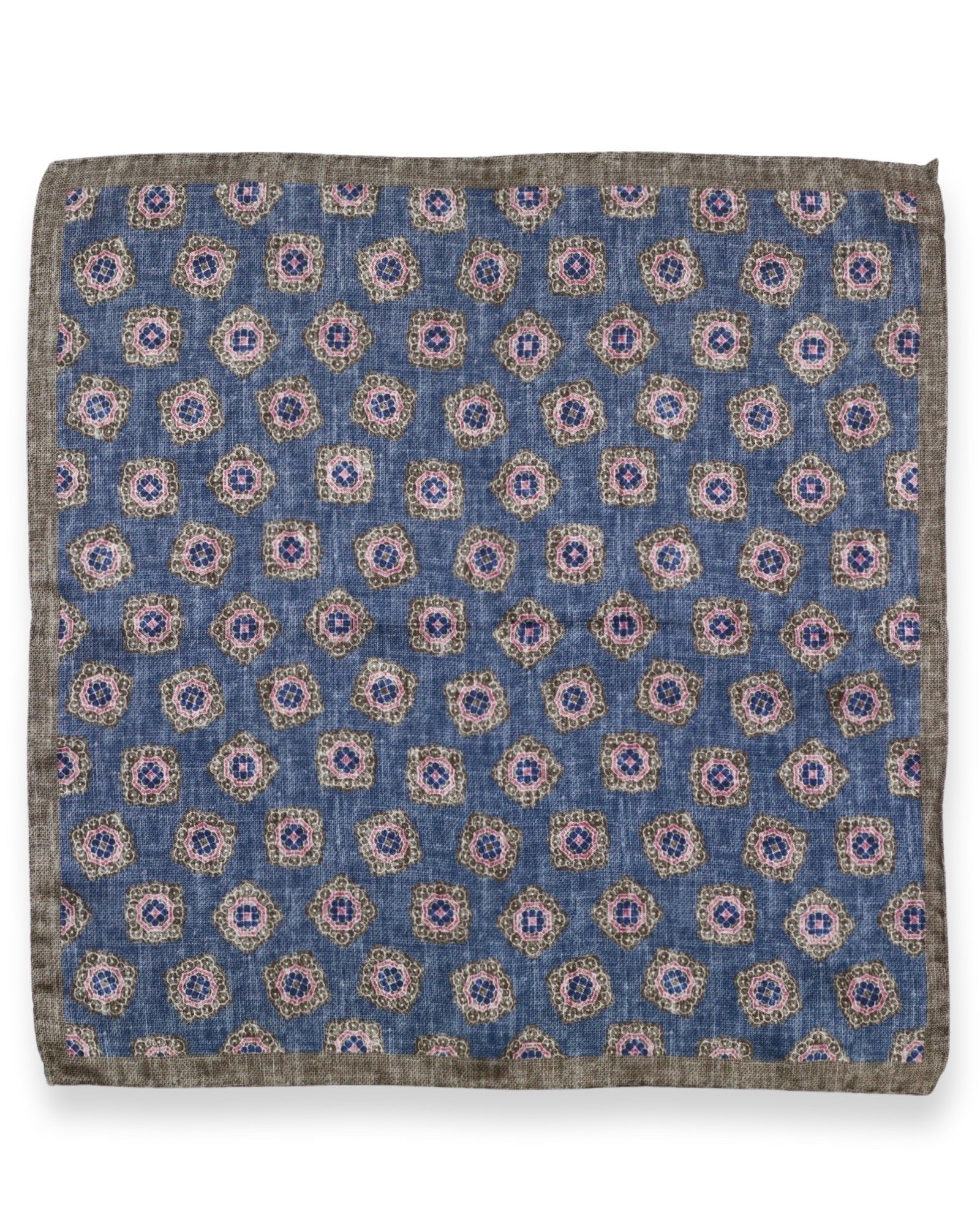 DÉCLIC Medallion Pattern Hanky - Blue