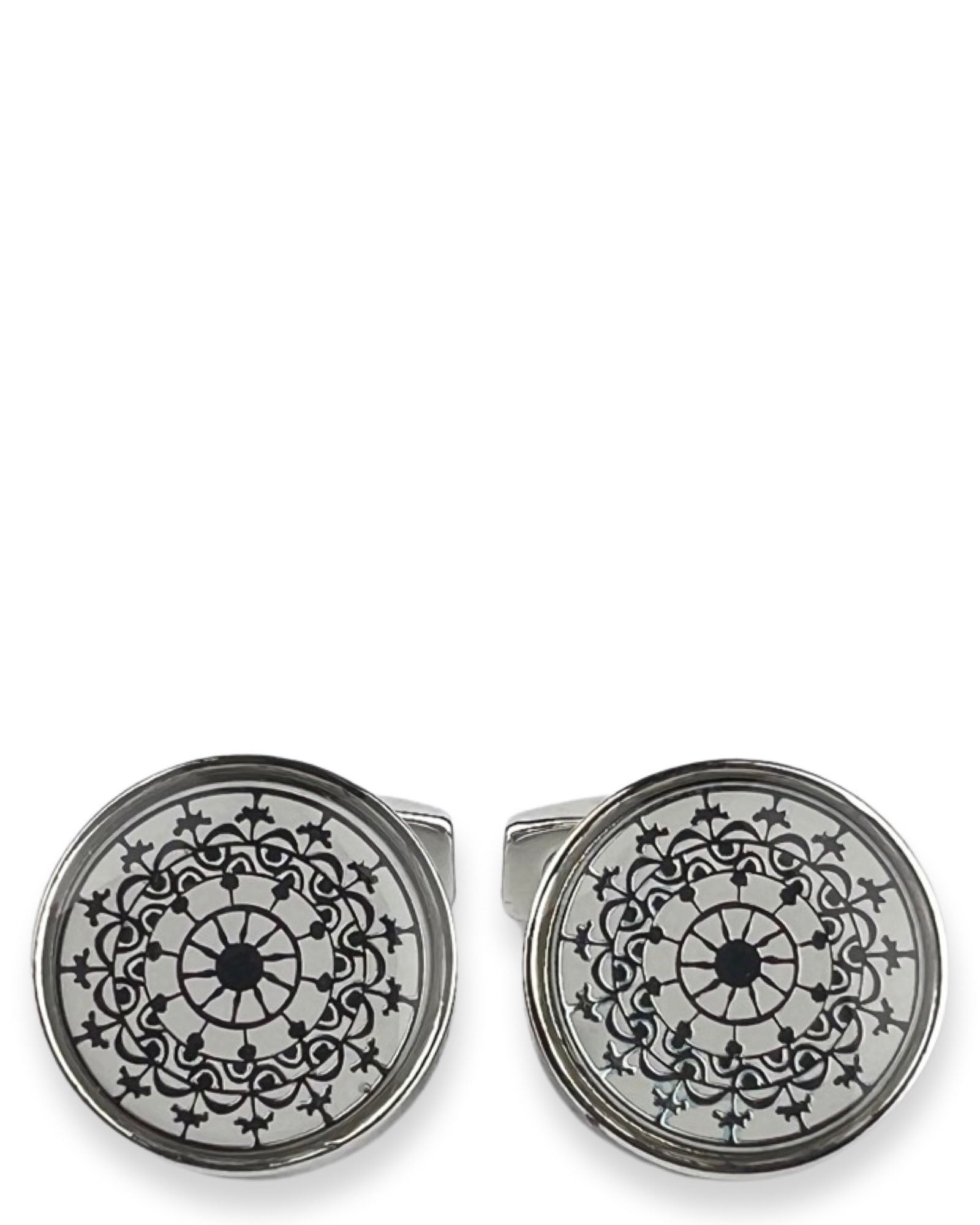 DÉCLIC Ornate Round Cufflink