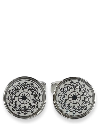 DÉCLIC Diamante Pave Cufflink - Silver