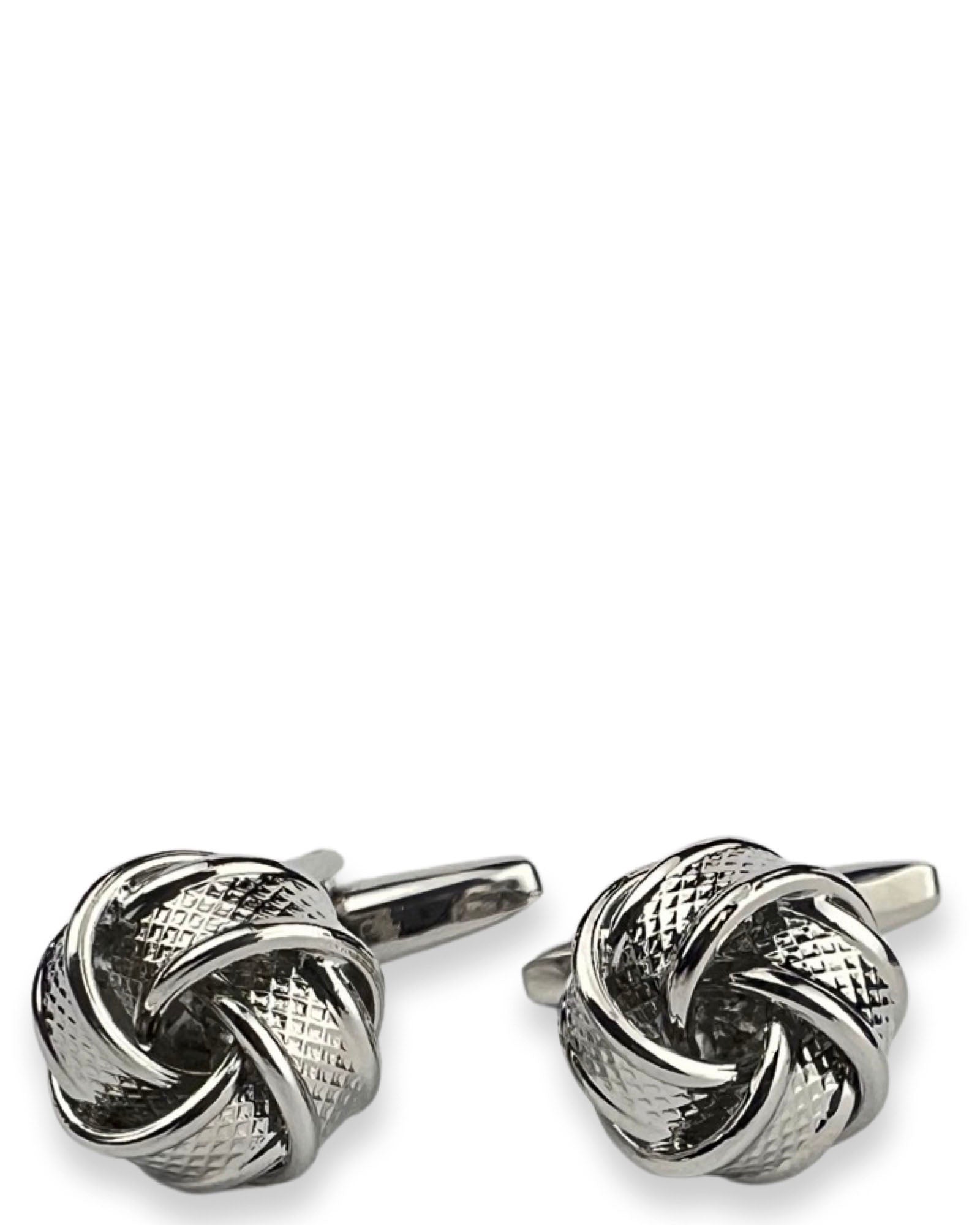 DÉCLIC Banded Knot Cufflink - Silver