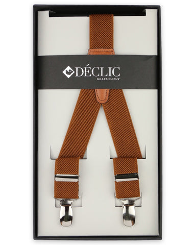 Reggie Stripe 3.5cm 2-in-1 Braces & Bow Tie Set- Blue