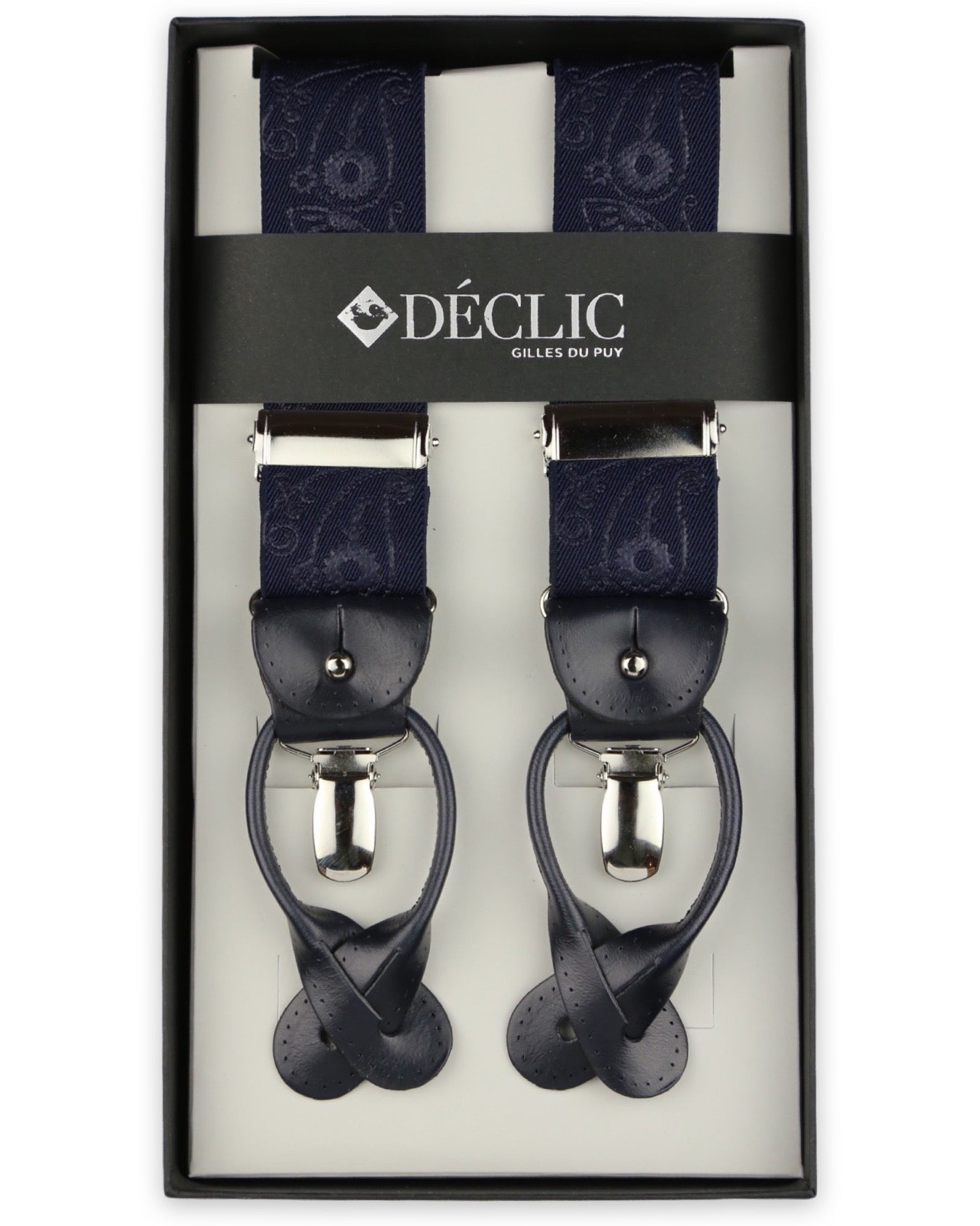 Paisley 35mm 2-in-1 Braces - Navy