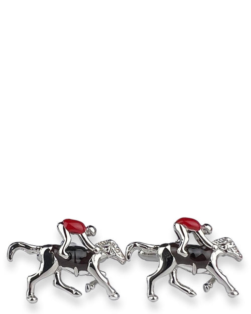 DÉCLIC Horse & Rider Cufflink - Silver