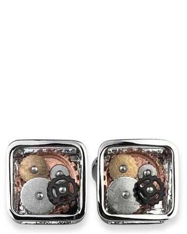 DÉCLIC Diamante Pave Cufflink - Silver