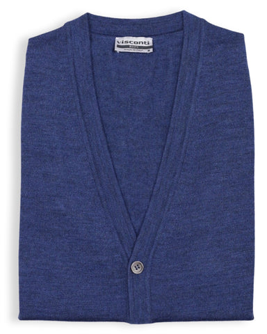 Merino Wool Crew Neck Jumper - Navy